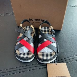 Burberry Check Print Buckle Sandals